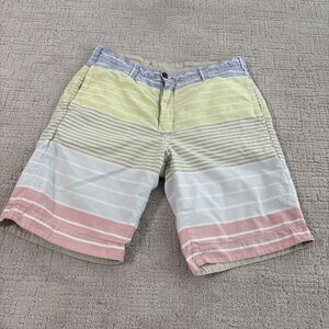 Tailor Vintage Reversible Shorts 32”Chino Multi Color W/Stripes/Tan